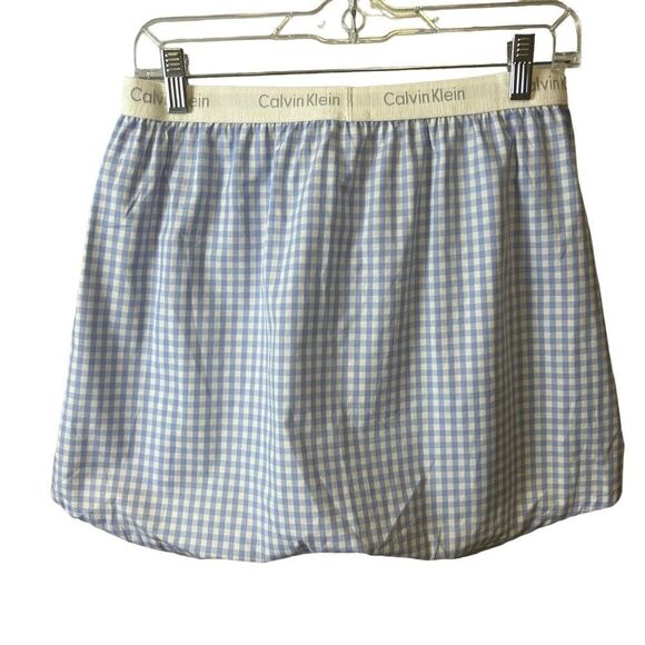 Calvin Klein Vintage Blue Plaid Check Gingham Boxers with Elastic Waistband - Picture 4 of 6